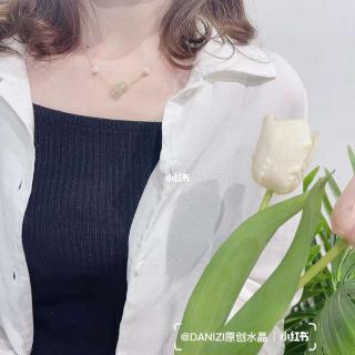 高级气质|🉑️14k包金和田玉环环相扣项链
