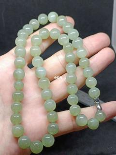 青海和田玉且末雅青项链